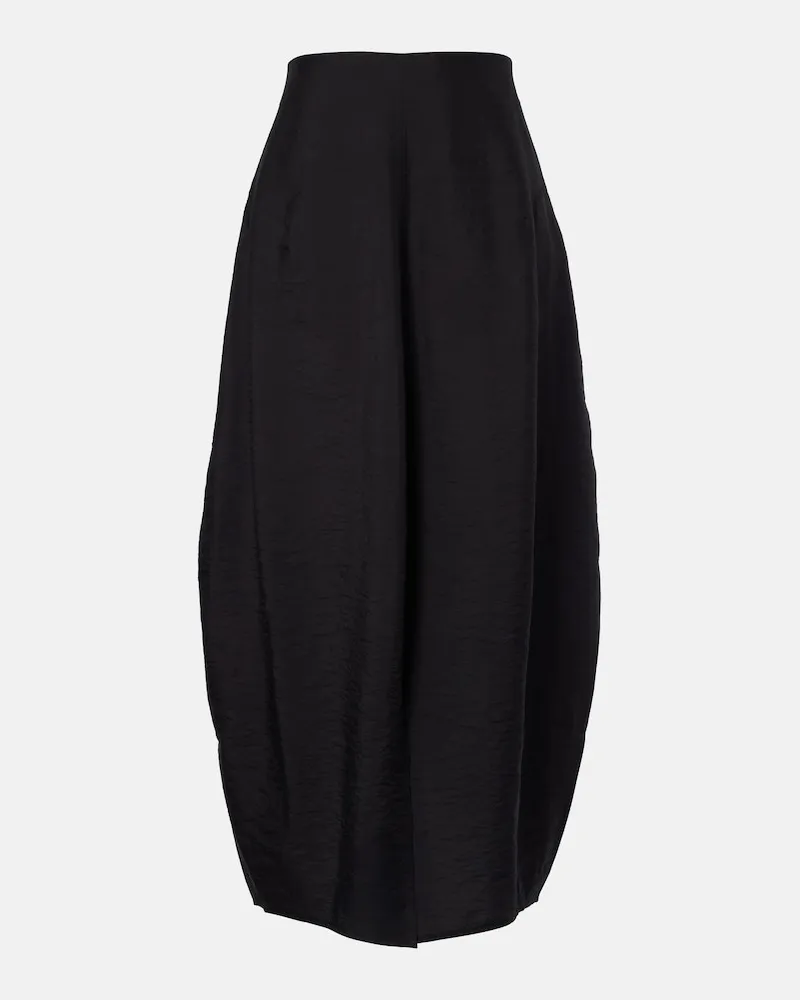 Totême Gonna lunga in misto seta Nero