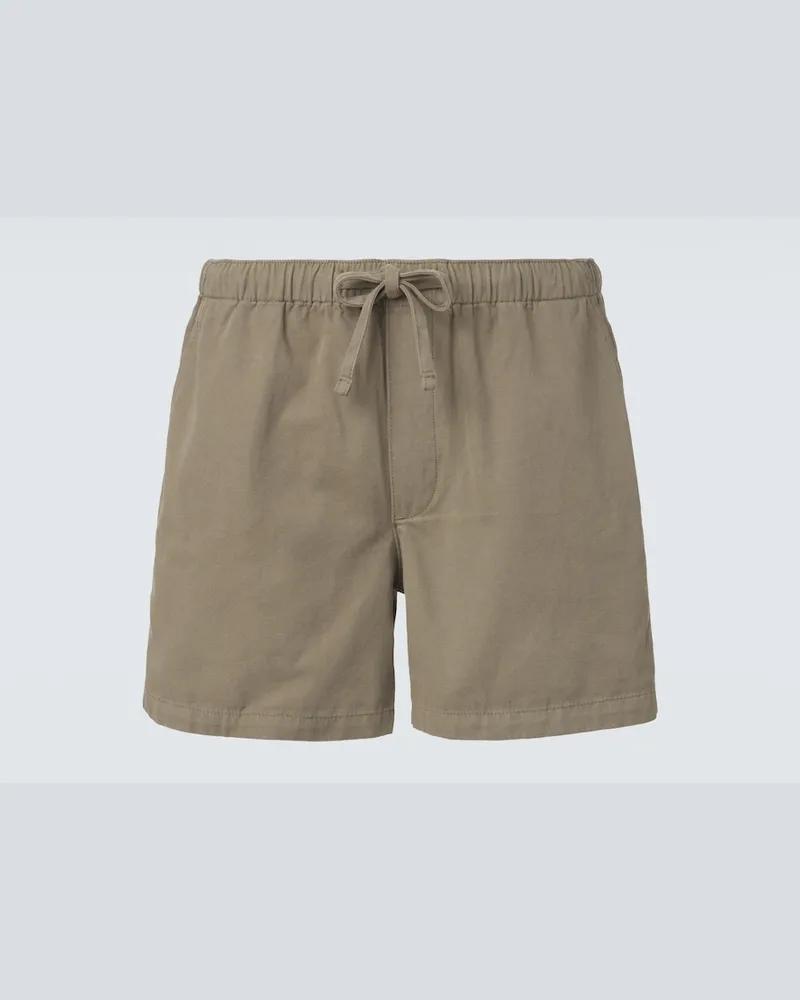 Frame Denim Shorts in canvas con coulisse Verde