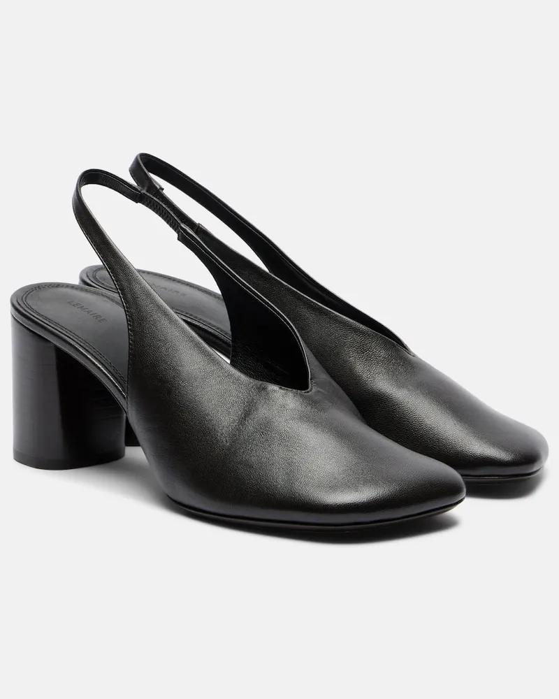 Christophe Lemaire Pumps slingback Glove in pelle Marrone