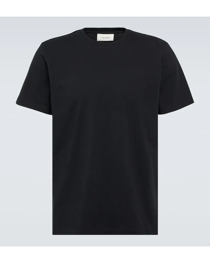 Frame Denim T-shirt in jersey di cotone con logo Nero