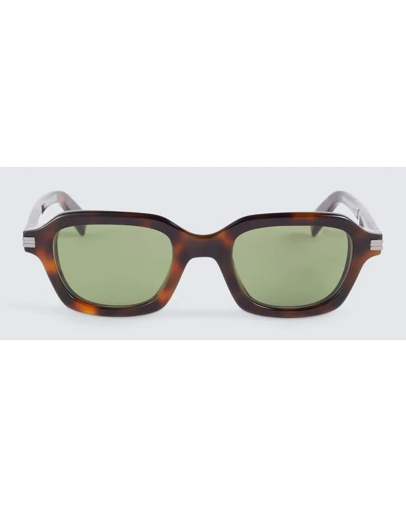 Ermenegildo Zegna Occhiali da sole rettangolari Marrone