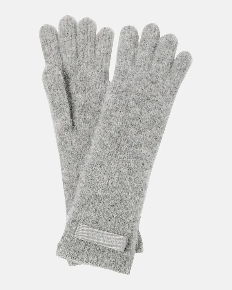 Jacquemus Guanti Les Gants Gros Grain in misto lana Grigio