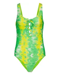 Ganni Costume intero tie-dye Verde