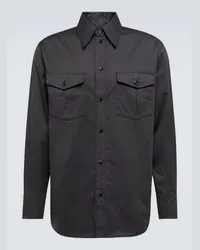 Christophe Lemaire Camicia western in cotone Nero