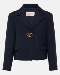 Valentino Garavani Blazer in Crepe Couture Blu