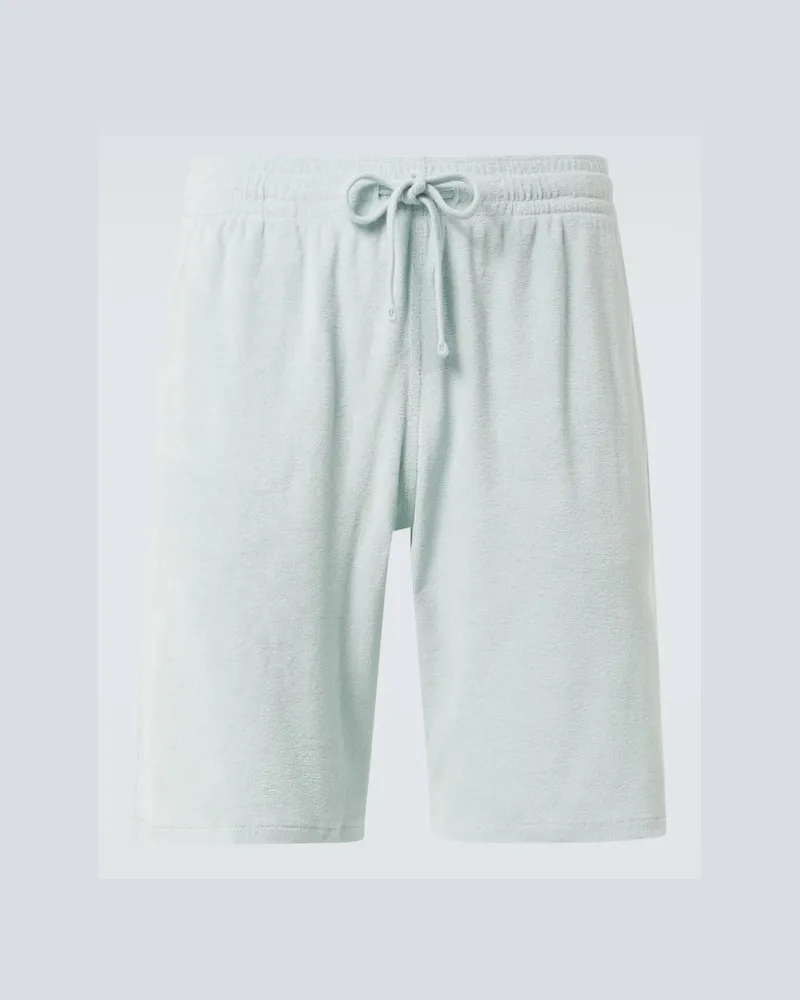Vilebrequin Shorts Bolide in spugna di misto cotone Blu