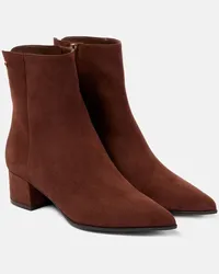 Gianvito Rossi Stivaletti Lyell 45 in suede Marrone