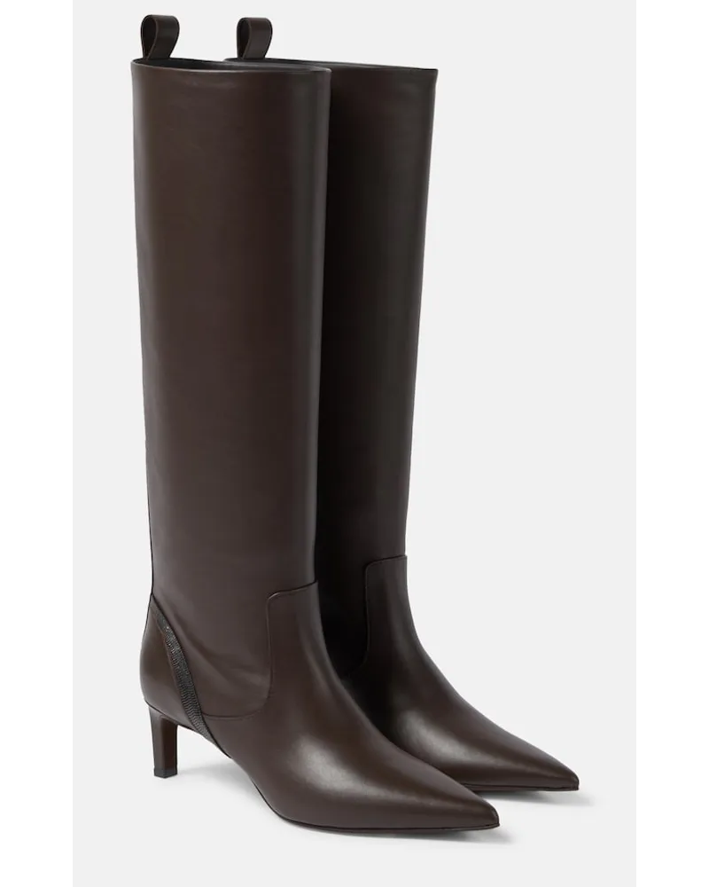 Brunello Cucinelli Stivali in pelle Marrone