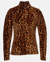 Paco Rabanne Top con stampa leopardata Multicolore