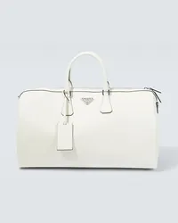 Prada Borsa da viaggio in pelle Bianco