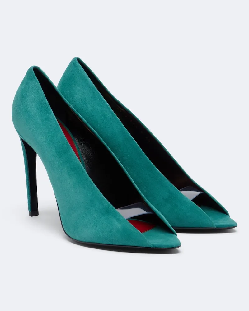 Valentino Garavani Pumps Révélé in suede Verde