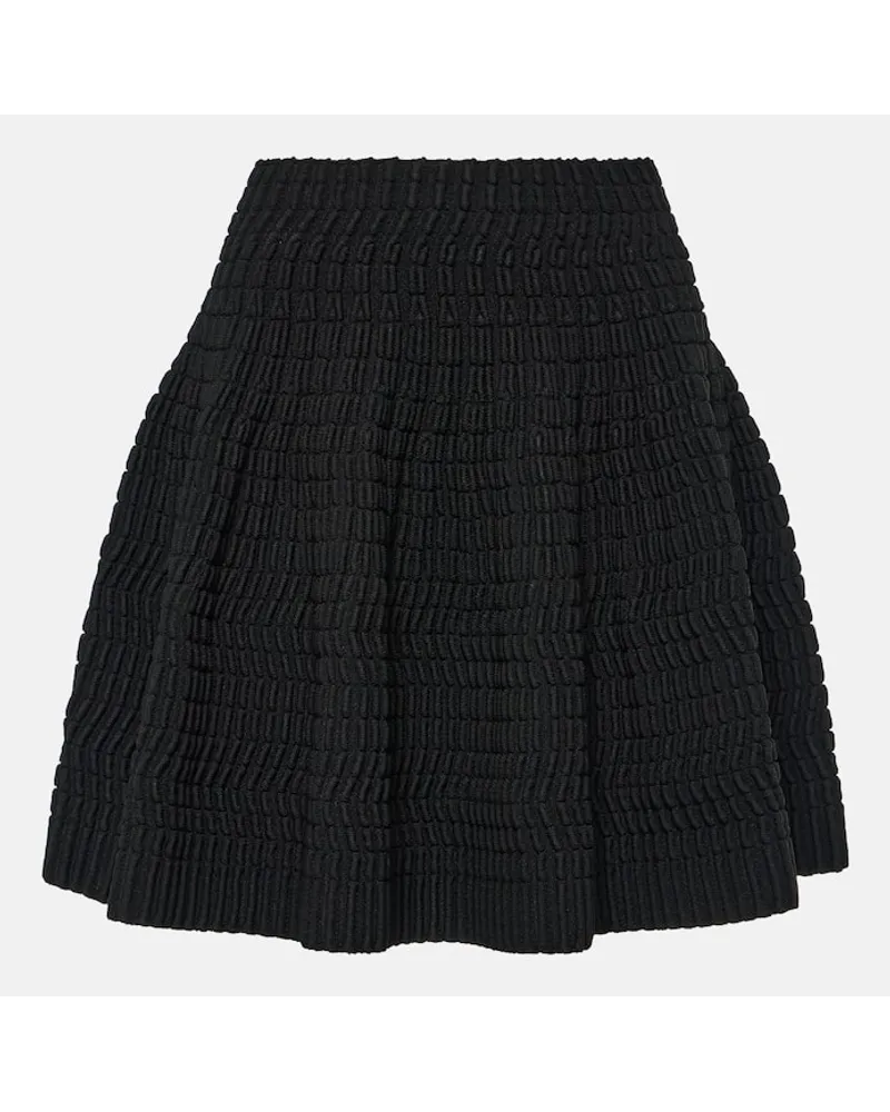Alaïa AlaÃ¯a Minigonna in maglia a vita alta Nero