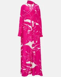 Valentino Garavani Jumpsuit in seta con stampa Rosa