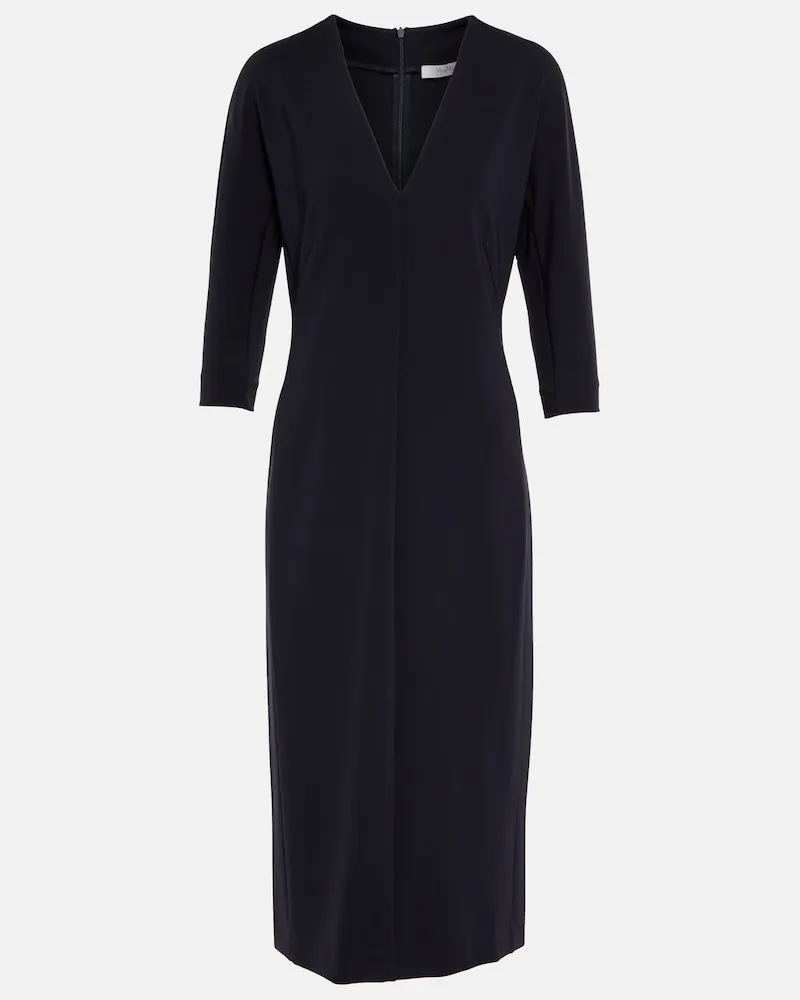 Max Mara Abito midi Palo con scollo a V Blu