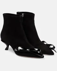 Roger Vivier Stivaletti Virgule Bow in suede Nero