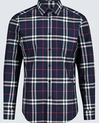 Burberry Camicia Jameson in cotone Vintage check Blu