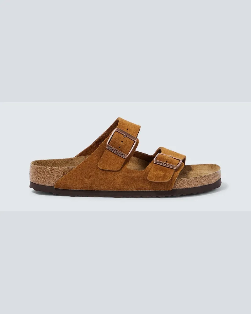 Birkenstock Sandali Arizona in suede Marrone