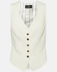 Etro Gilet monopetto Bianco