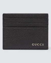 Gucci Portacarte in pelle con logo Nero