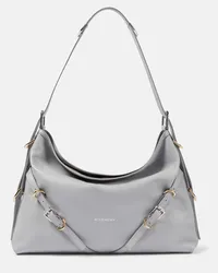 Givenchy Borsa a spalla Voyou Medium in pelle Grigio