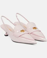 Miu Miu Mocassini slingback in vernice Rosa