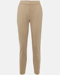 Max Mara Pantaloni slim Pegno in jersey Beige