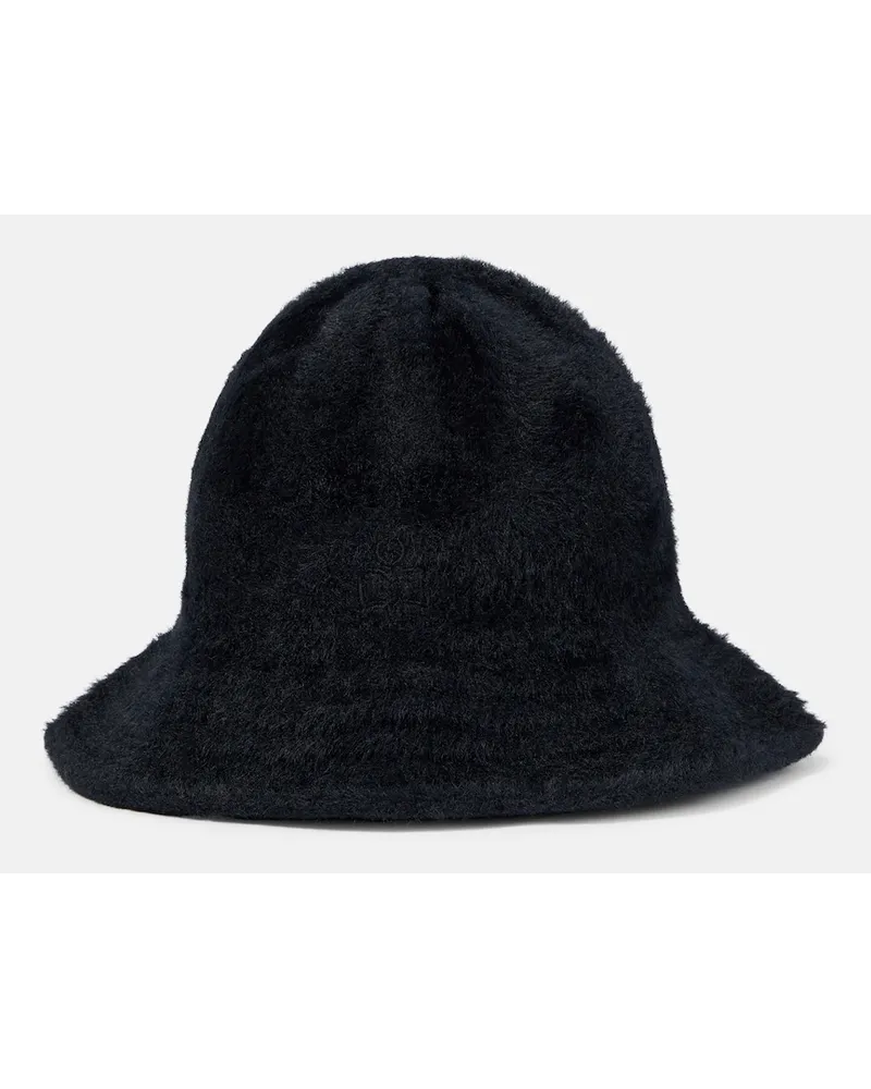 Isabel Marant Cappello da pescatore Holmy con ricamo Nero