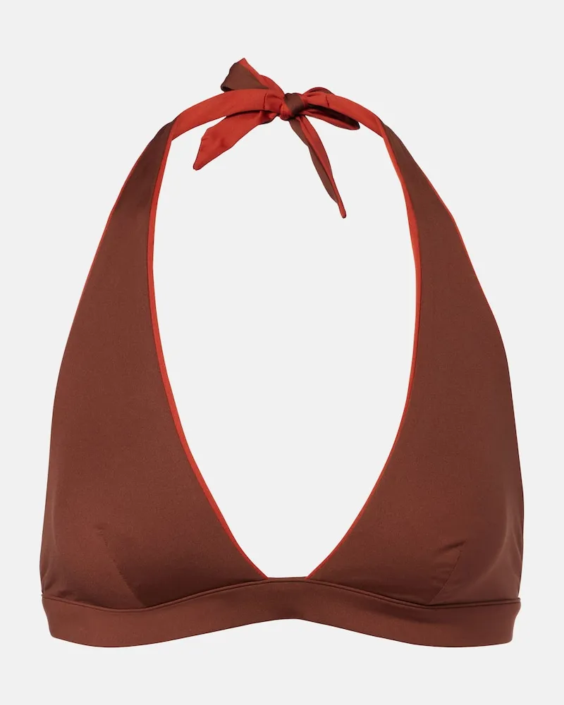 Max Mara Top bikini reversibile Bazia Marrone
