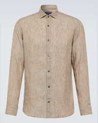 Frescobol Carioca Camicia Antonio in lino Beige