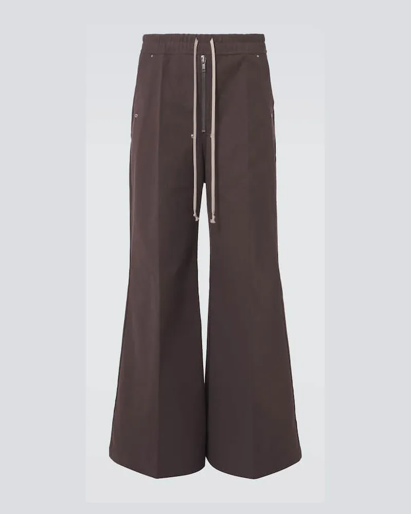 Rick Owens Pantaloni a gamba larga Bela in cotone Grigio