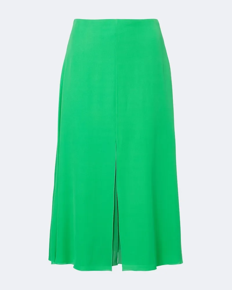 Valentino Garavani Gonna midi in georgette di seta Verde