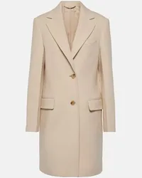 Stella McCartney Cappotto monopetto in lana Beige