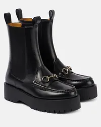 Gucci Stivaletti Horsebit in pelle Nero