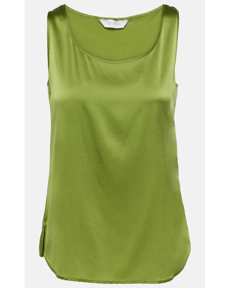 Max Mara Leisure - Tank top Pan in misto cotone Verde