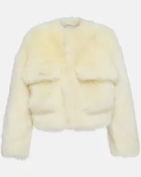 Bottega Veneta Giacca cropped in shearling Beige