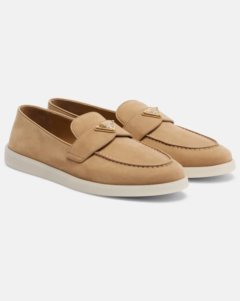 Prada Mocassini in pelle Beige