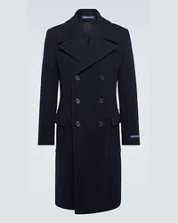 Ralph Lauren Cappotto doppiopetto in misto lana Blu