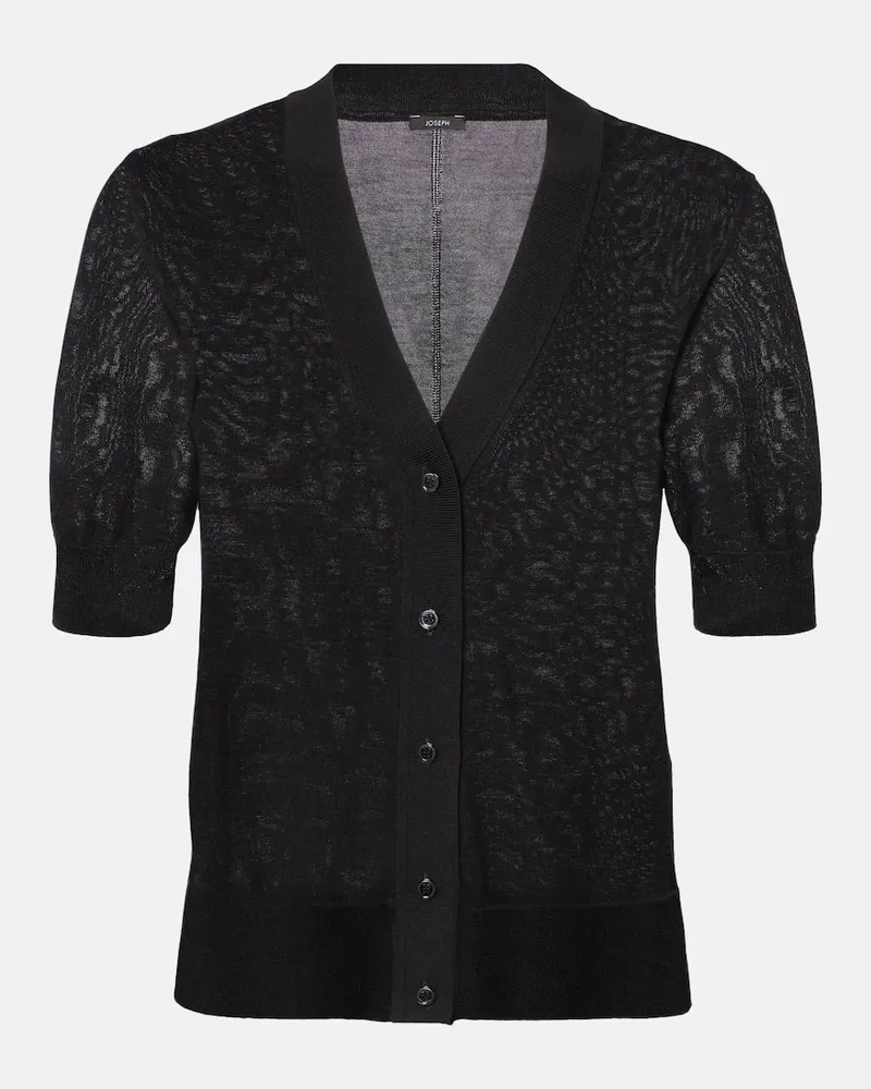Joseph Top Superfine in seta e cotone Nero
