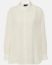 Nili Lotan Camicia oversize Julien in seta Bianco