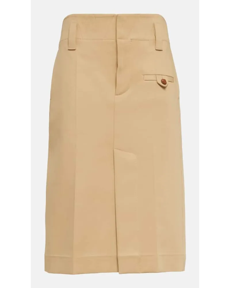 Bottega Veneta Gonna a tubino in cotone Beige