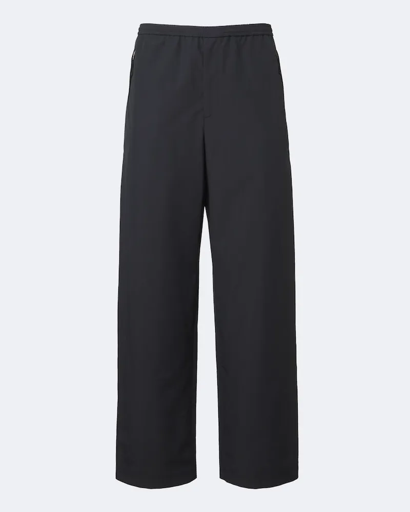 Jil Sander Pantaloni a gamba larga in tessuto tecnico Nero