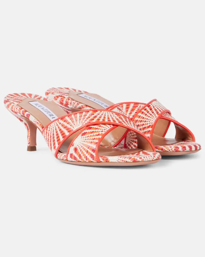 Aquazzura Mules Divine 50 con pelle Rosso