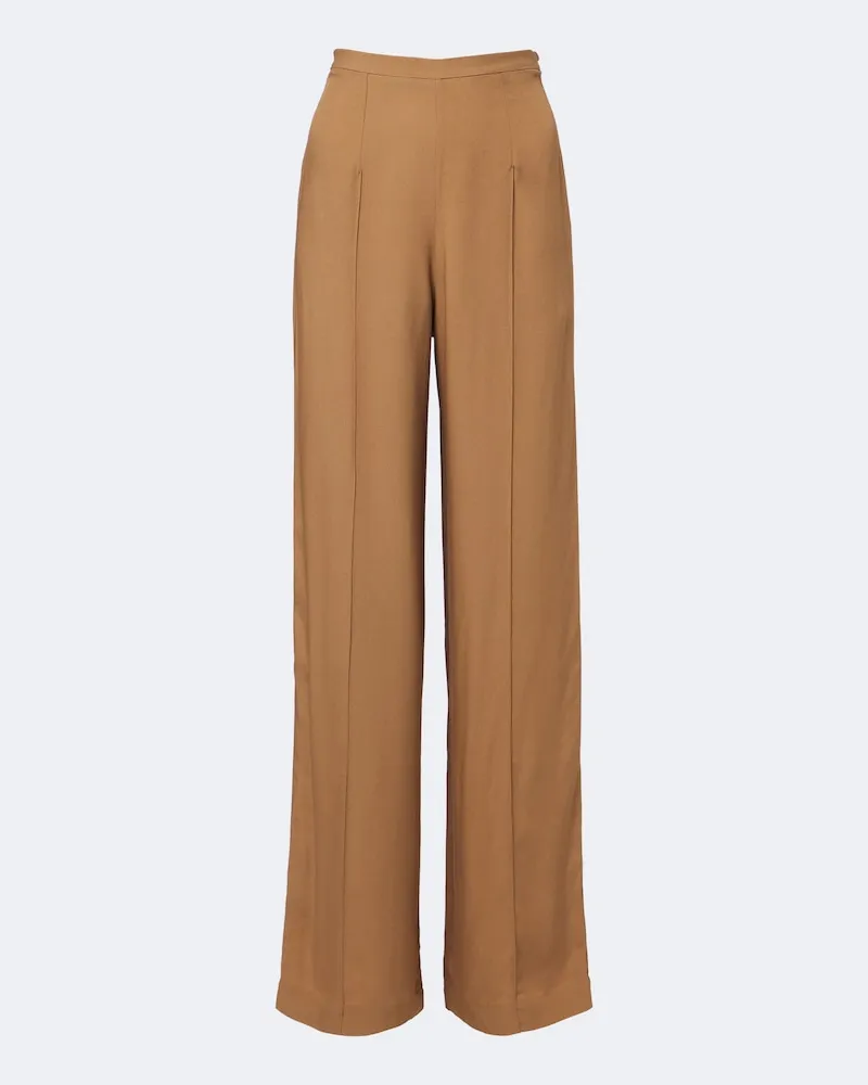 Taller Marmo Pantaloni Marlene a gamba larga Marrone