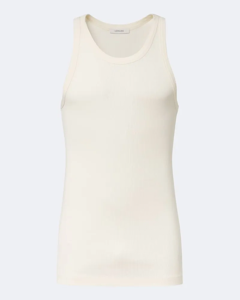 Christophe Lemaire Top in cotone a coste Bianco