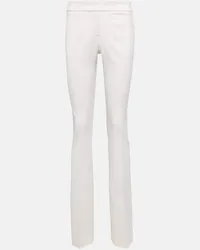 Blumarine Pantaloni slim a vita media Bianco