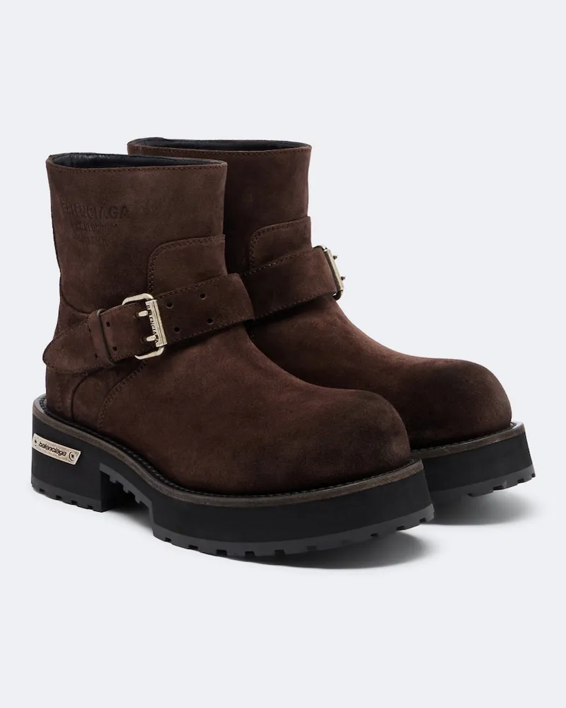 Balenciaga Stivaletti Venom Mini in suede Marrone
