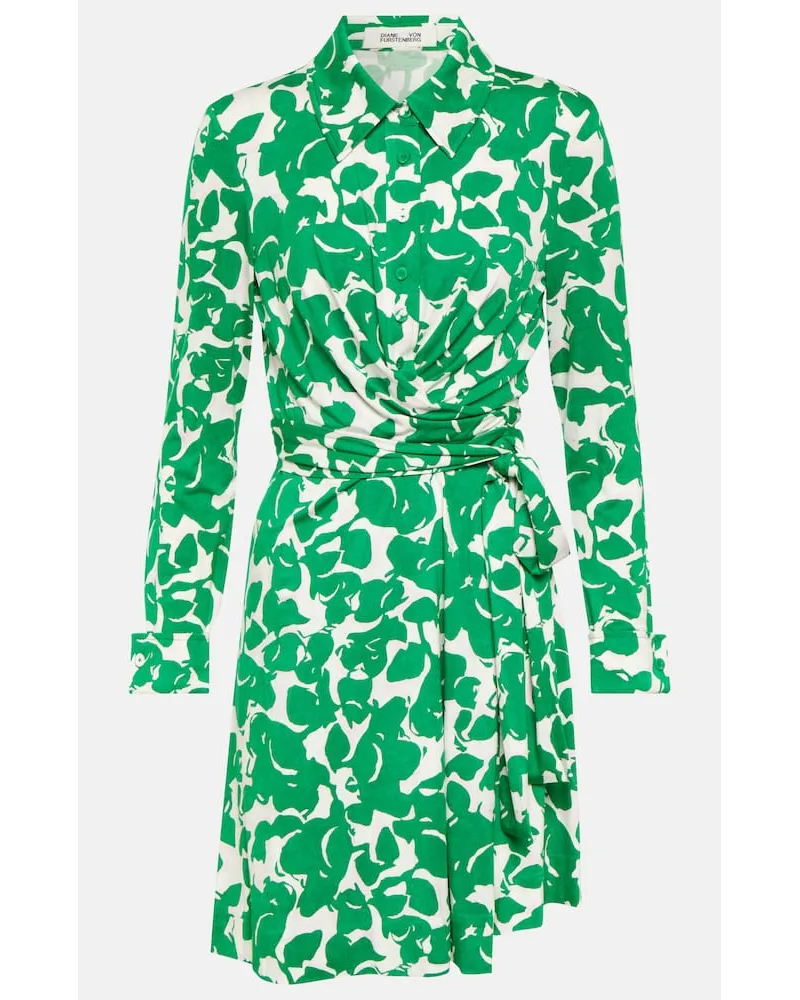 Diane von Furstenberg Miniabito a portafoglio Didi con stampa Verde