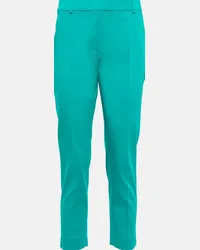 Max Mara Pantaloni slim Lince in cotone Verde