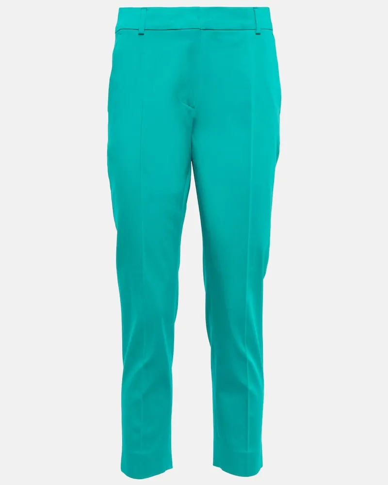 Max Mara Pantaloni slim Lince in cotone Verde
