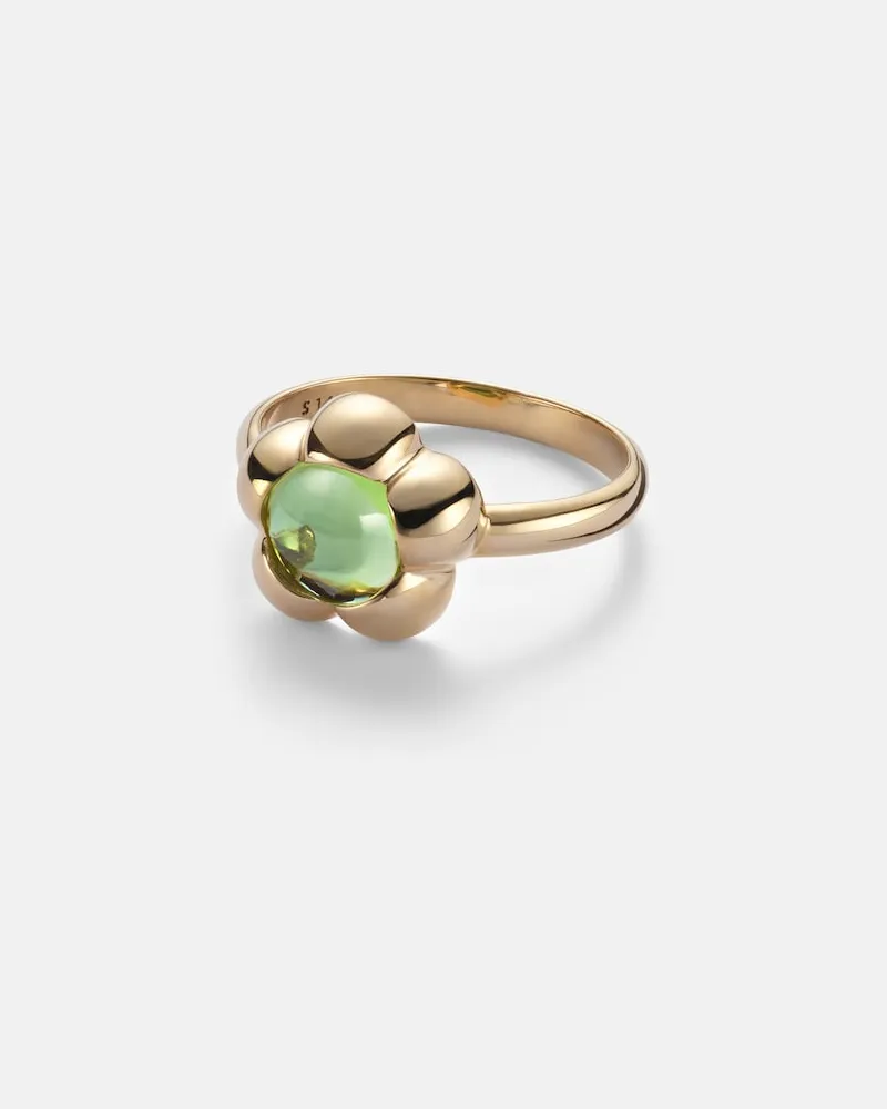 Stone & Strand Anello mignolo Kensington in oro 14kt con peridoto Oro